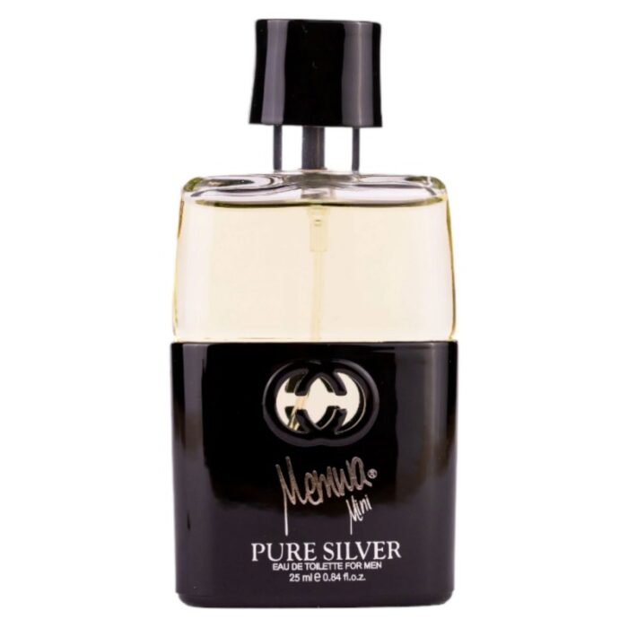 ⁦عطر ميني بيور سلفر برائحة جوتشي جالتي من ميموا للرجال سعة 25 مل - mini Pure Silver No: 143 EDT By Memwa For Men 25 ML⁩ - الصورة ⁦2⁩