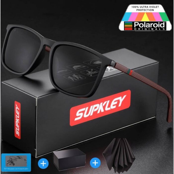 ⁦نظارة بوليرايز مربعة مبكتة مع شريطة مسح⁩ - الصورة ⁦4⁩