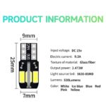 ⁦ضوء سيارة T10 يحتوي على 8 ليد ساطع⁩ - الصورة ⁦2⁩