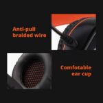 ⁦سماعة رأس سلكية من ميشن لون اسود-Meetion Backlit Gaming Headset with Mic - MT-HP020⁩ - الصورة ⁦3⁩