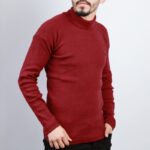 ⁦بلوزة شبابية جولف قطن خمري⁩ - الصورة ⁦3⁩