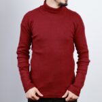 ⁦بلوزة شبابية جولف قطن خمري⁩ - الصورة ⁦4⁩