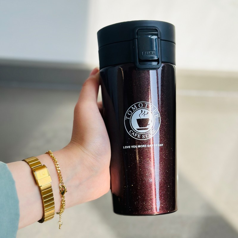 ⁦كاسة ستانلس حافظة للحرارة لون بني⁩ - الصورة ⁦1⁩