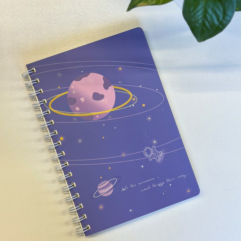 ⁦دفتر نوت سلك لون بنفسجي⁩ - الصورة ⁦1⁩