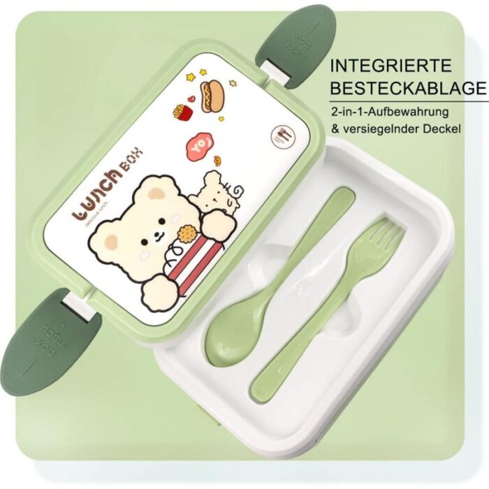 ⁦حافظة طعام طبقات - لون أخضر⁩ - الصورة ⁦4⁩