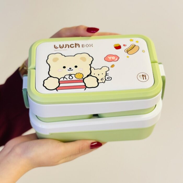 ⁦حافظة طعام طبقات - لون أخضر⁩ - الصورة ⁦10⁩