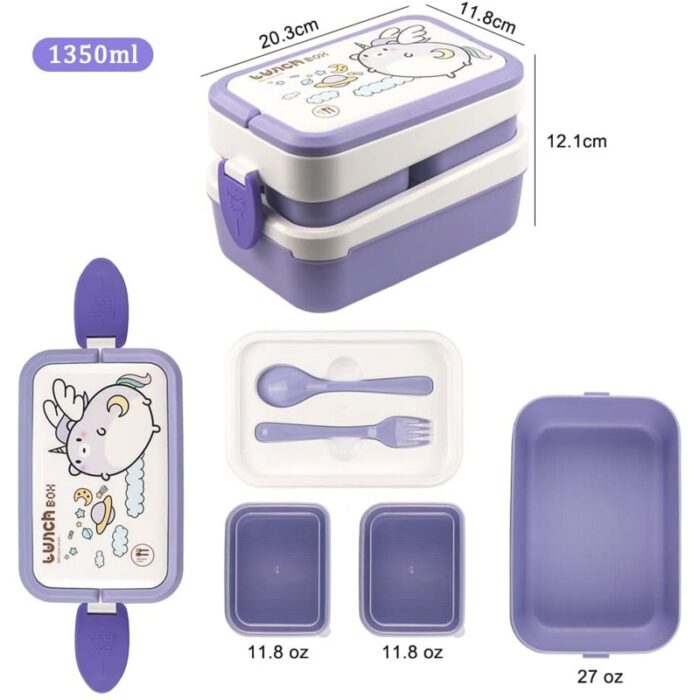 ⁦حافظة طعام طبقات - لون بنفسجي⁩ - الصورة ⁦2⁩