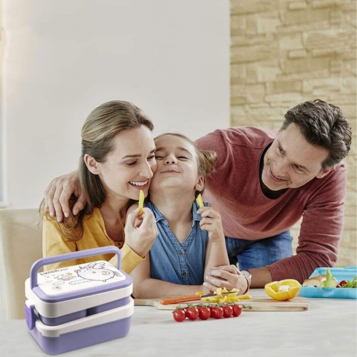 ⁦حافظة طعام طبقات - لون بنفسجي⁩ - الصورة ⁦5⁩