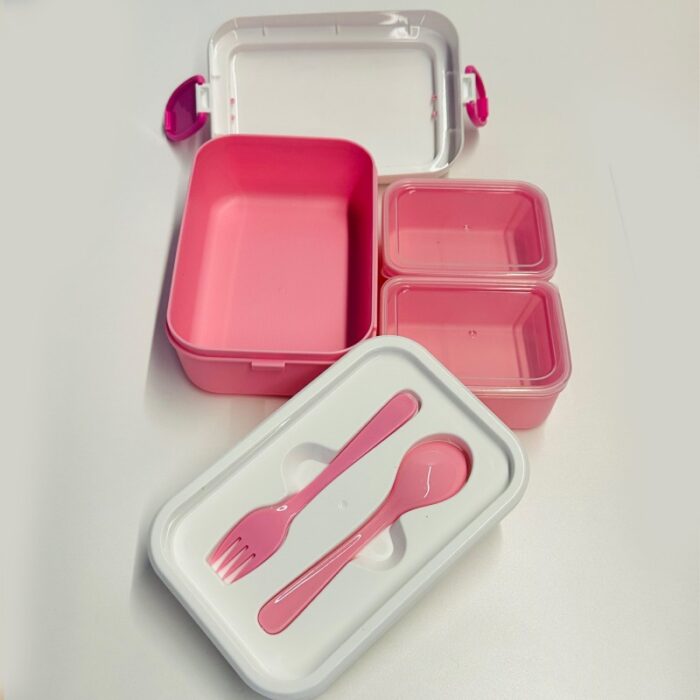 ⁦حافظة طعام طبقات - لون زهري⁩ - الصورة ⁦8⁩