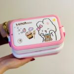 ⁦حافظة طعام طبقات - لون زهري⁩ - الصورة ⁦9⁩