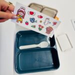 ⁦حافظة طعام مع قاطع متحرك - لون كحلي⁩ - الصورة ⁦2⁩