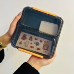 ⁦حافظة طعام مع قاطع متحرك - لون كحلي⁩ - الصورة ⁦4⁩