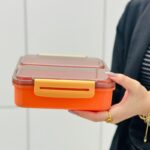 ⁦حافظة طعام مع قاطع متحرك - لون برتقالي⁩ - الصورة ⁦6⁩