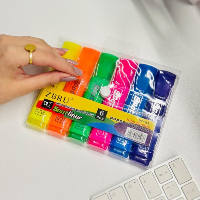 ⁦قلم تعليم هايلايتر طقم 1/6⁩ - الصورة ⁦2⁩