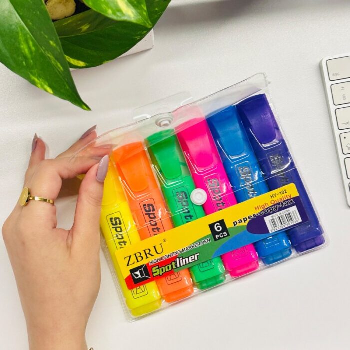 ⁦قلم تعليم هايلايتر طقم 1/6⁩ - الصورة ⁦7⁩