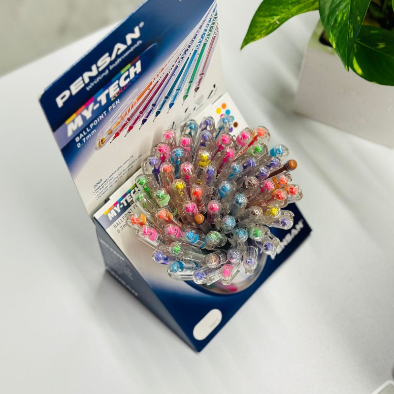 ⁦أقلام حبر جاف ملون بنسان my tech 1/60⁩ - الصورة ⁦1⁩