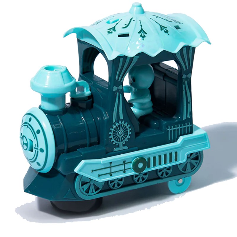 ⁦لعبة قطار مع دخان حجم صغير لون أزرق⁩ - الصورة ⁦1⁩