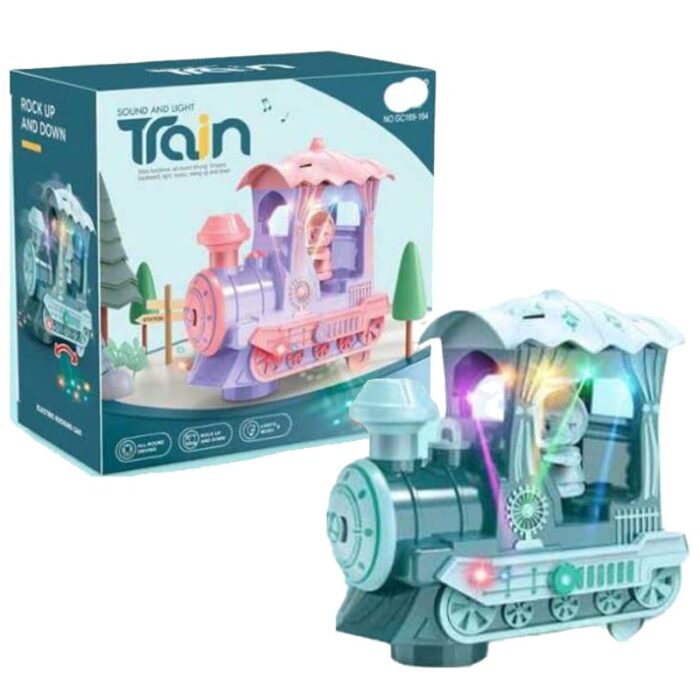 ⁦لعبة قطار مع دخان حجم صغير لون أزرق⁩ - الصورة ⁦5⁩