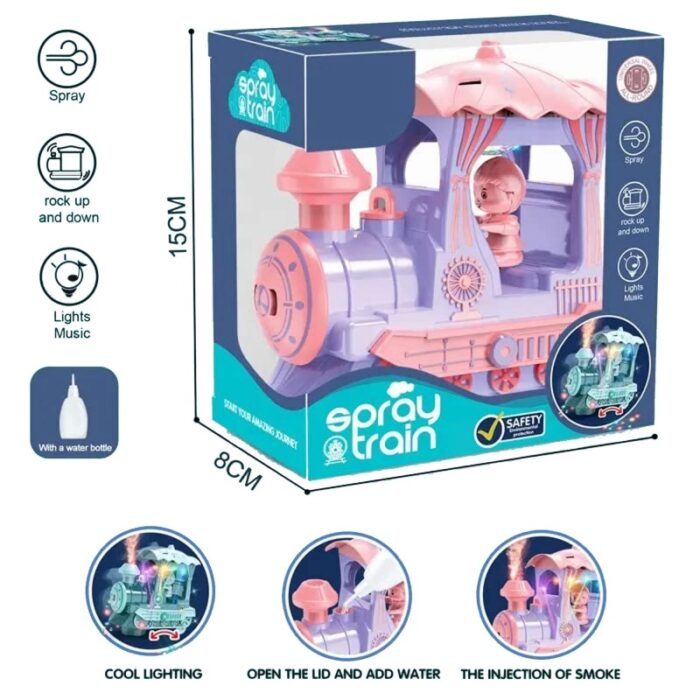 ⁦لعبة قطار مع دخان حجم صغير لون بنفسجي⁩ - الصورة ⁦1⁩