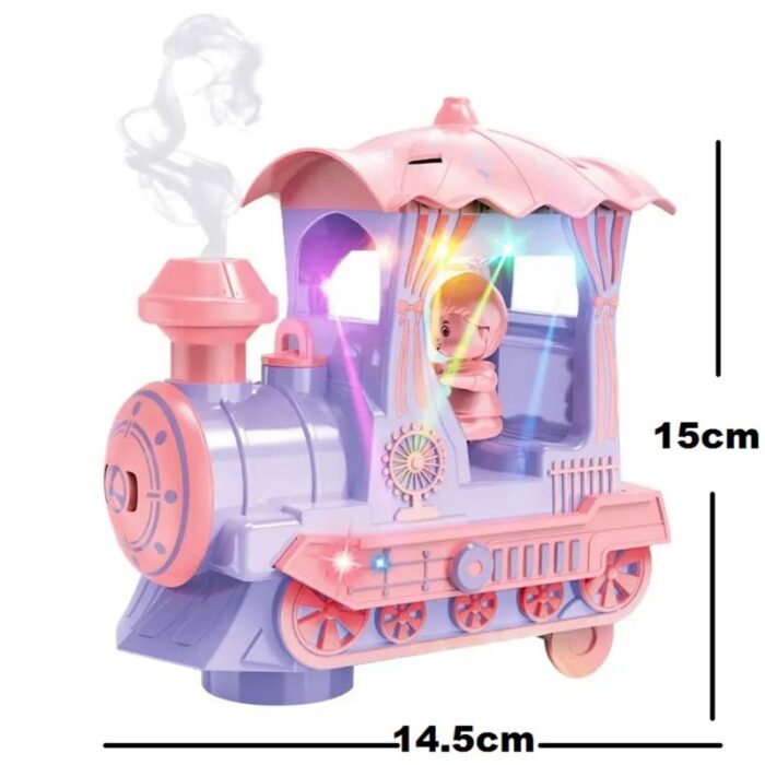 ⁦لعبة قطار مع دخان حجم صغير لون بنفسجي⁩ - الصورة ⁦3⁩