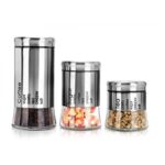 ⁦طقم 3 سكريات زجاج مع ستيل⁩ - الصورة ⁦3⁩