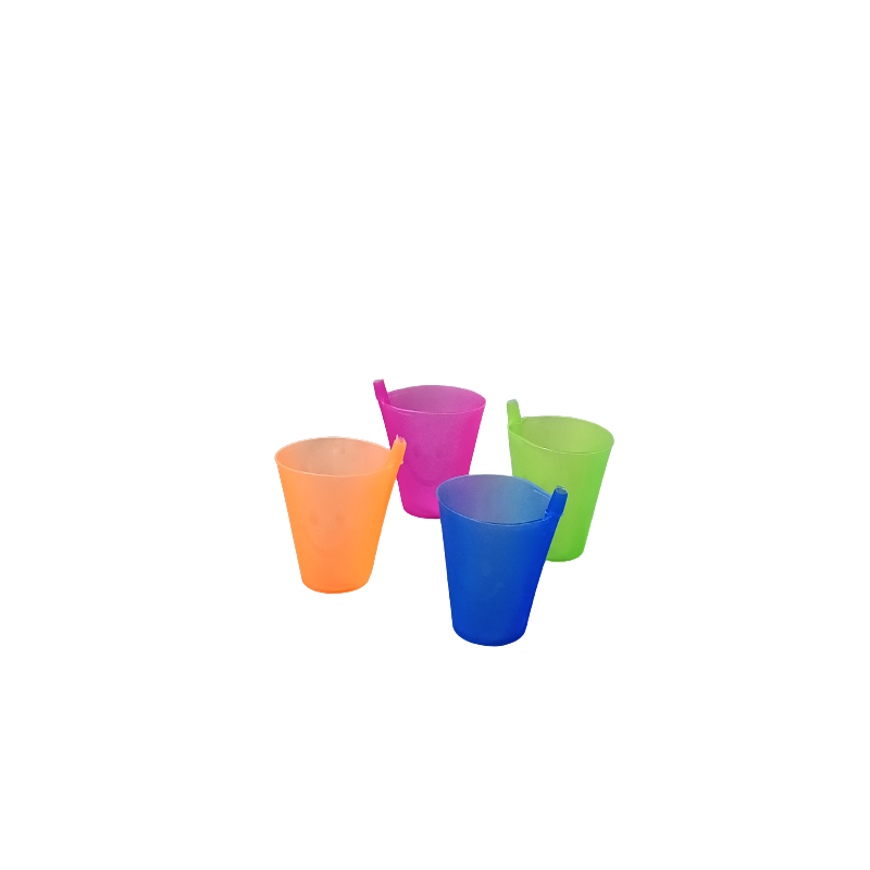 ⁦طقم 4 كاسات مع مصاصة بلاستيك⁩ - الصورة ⁦1⁩