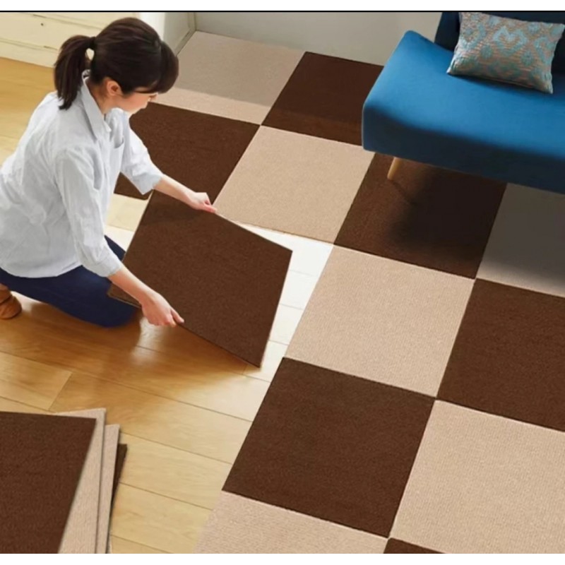 ⁦موكيت لاصق بني قياس 60*60 سم⁩ - الصورة ⁦1⁩