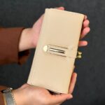⁦محفظة ستاتية - جزدان لون بيج⁩ - الصورة ⁦3⁩