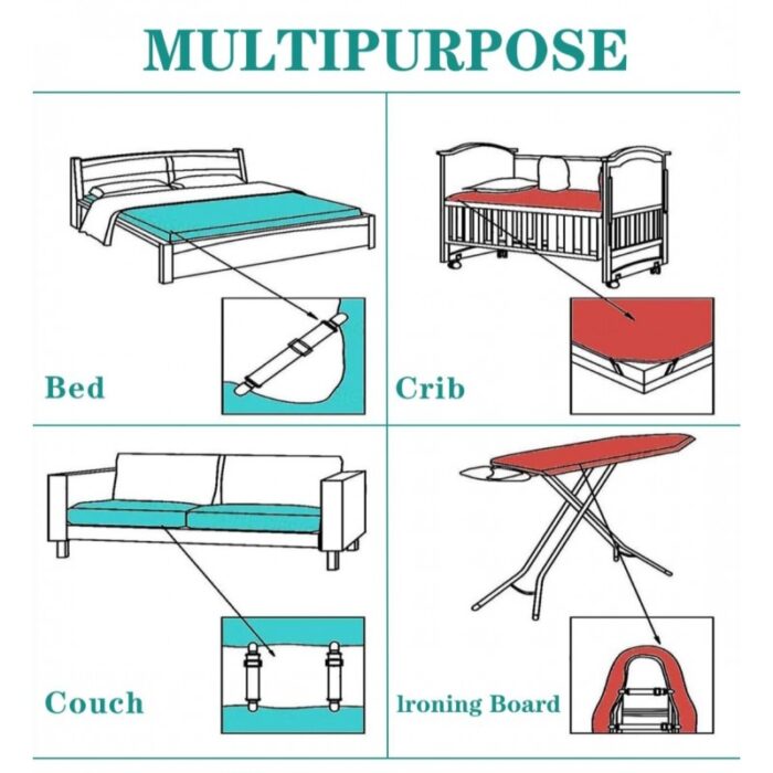 ⁦طقم 4 مرابط لتثبيت المفارش⁩ - الصورة ⁦3⁩