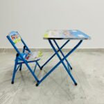 ⁦طاولة مع كرسي للأطفال لون أزرق بتصميم قطار⁩ - الصورة ⁦6⁩