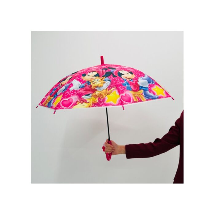 ⁦شمسية (مظلة) بتصميم ميكي ماوس مع صفارة للأطفال لون فوشي- Disney Kids with Mickey Mouse Umbrella⁩ - الصورة ⁦6⁩