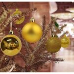 ⁦طقم 9 طابات لون ذهبي قطر الطابة 6 سم⁩ - الصورة ⁦4⁩