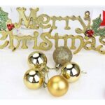 ⁦طقم 9 طابات لون ذهبي قطر الطابة 6 سم⁩ - الصورة ⁦5⁩