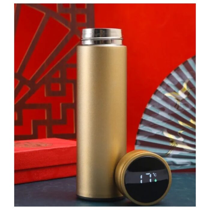 ⁦مطرة ذكية مع قياس درجة الحرارة +مصفاة لون ذهبي⁩ - الصورة ⁦2⁩