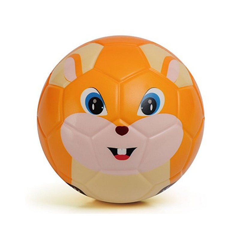 10325798_67db846d8808f كرة اسنفجية قطر 15 سم بتصميم شكل الثعلب لون برتقالي - الصورة 1