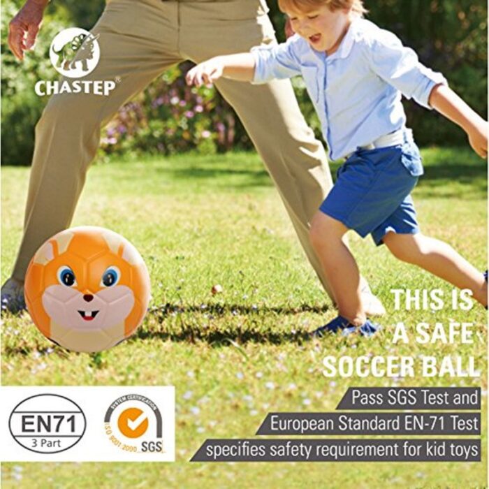 ⁦كرة اسنفجية قطر 15 سم بتصميم شكل الثعلب لون برتقالي⁩ - الصورة ⁦3⁩