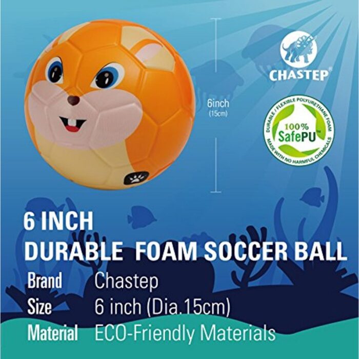 ⁦كرة اسنفجية قطر 15 سم بتصميم شكل الثعلب لون برتقالي⁩ - الصورة ⁦5⁩