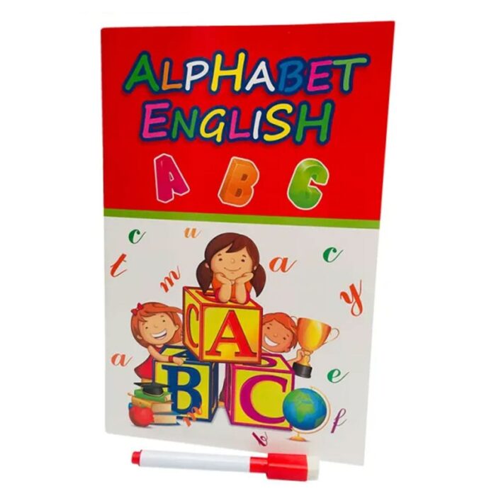 ⁦دفتر تعليم الأطفال الحروف الهجائية الانجليزية مع قلم وممحاة⁩ - الصورة ⁦2⁩