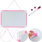 ⁦لوح منغاطيسي مع قلم صغير قابل للمحو حجم 20×30 سم لون زهري⁩ - الصورة ⁦3⁩