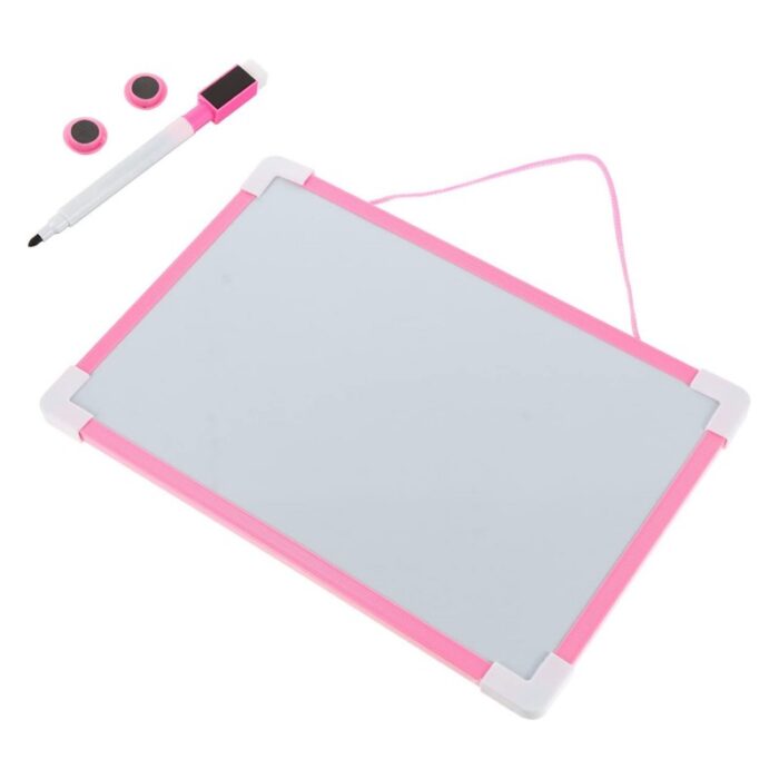 ⁦لوح منغاطيسي مع قلم صغير قابل للمحو حجم 20×30 سم لون زهري⁩ - الصورة ⁦7⁩