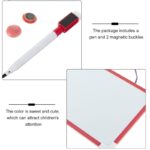 ⁦لوح منغاطيسي مع قلم صغير قابل للمحو حجم 20×30 سم لون أحمر⁩ - الصورة ⁦3⁩
