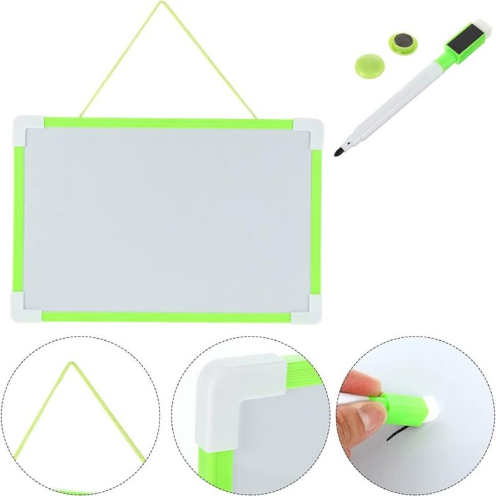 ⁦لوح منغاطيسي مع قلم صغير قابل للمحو حجم 20×30 سم لون أخضر⁩ - الصورة ⁦2⁩