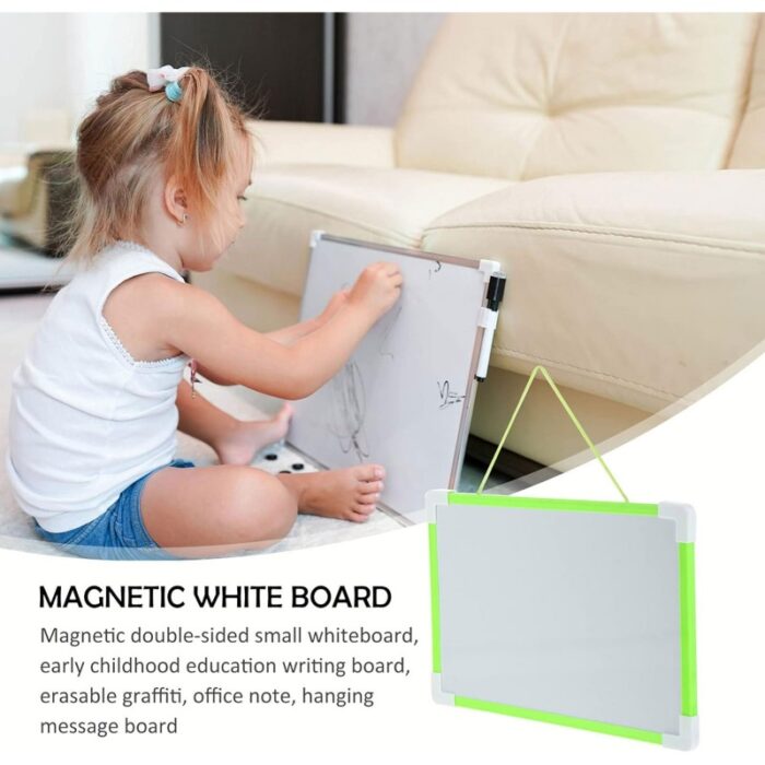 ⁦لوح منغاطيسي مع قلم صغير قابل للمحو حجم 20×30 سم لون أخضر⁩ - الصورة ⁦6⁩