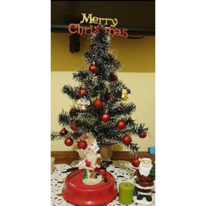 ⁦طقم 12 طابة زينة حجم صغير قطر 3 سم⁩ - الصورة ⁦2⁩