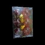 ⁦طقم 6 طابات كريسمس شفاف مع زينة⁩ - الصورة ⁦3⁩