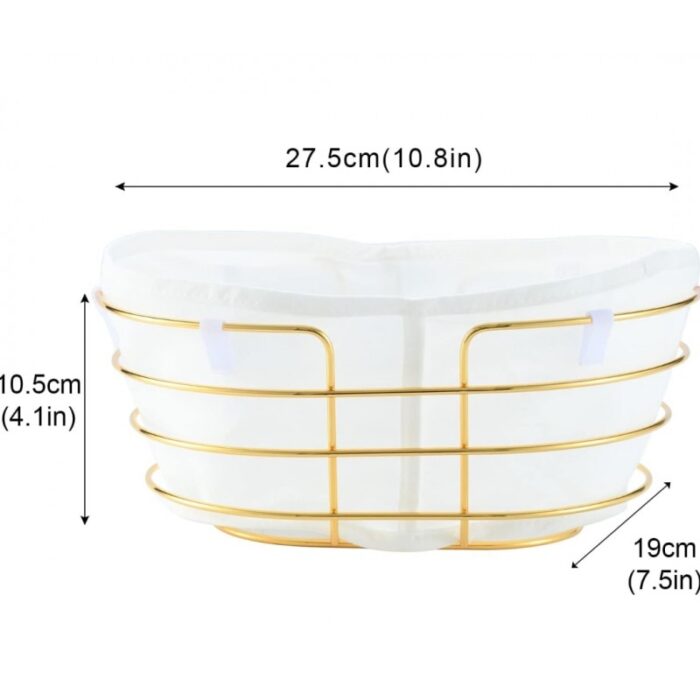 ⁦سلة خبز بيضاوي ذهبي⁩ - الصورة ⁦4⁩