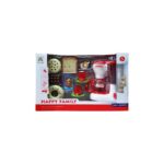 لعبة الخلاط مع الكيك لون أحمر وأبيض