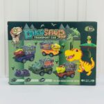 ⁦لعبة سيارات الديناصورات للأطفال (4) قطع متعددة الألوان-Dinosaur Transport Truck Toys– 4 PCS⁩ - الصورة ⁦2⁩