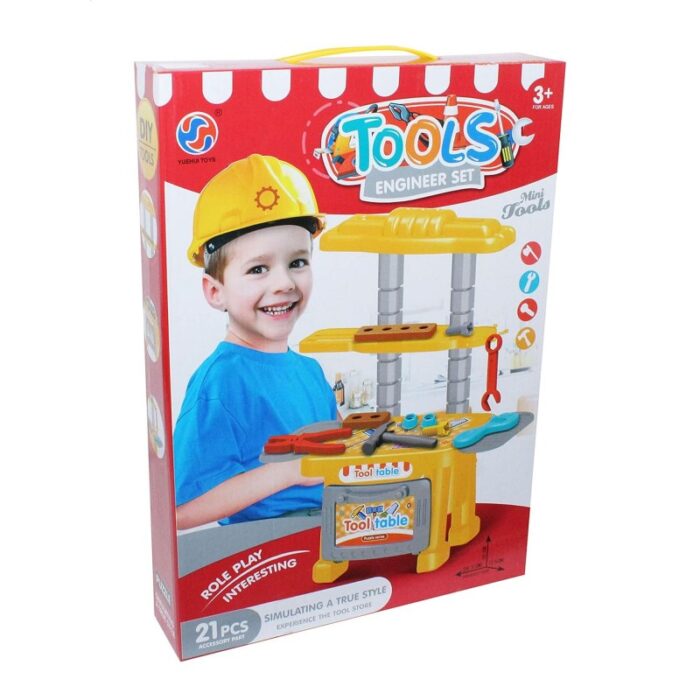 ⁦لعبة مجموعة أدوات المهندسين للأطفال (21) قطعة لون أصفر⁩ - الصورة ⁦2⁩