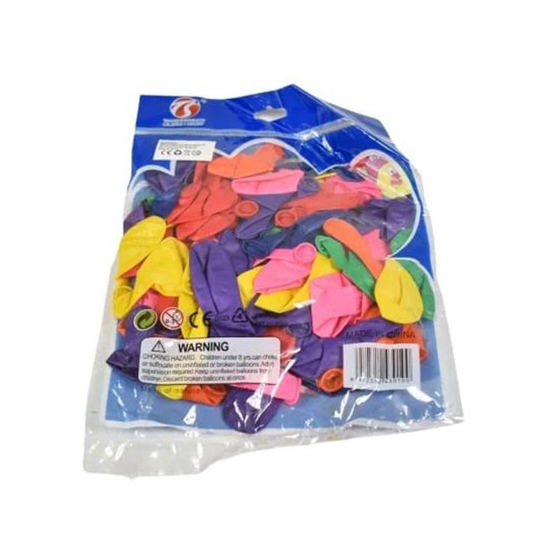 10325913_67db84e6a6fc0 كيس بلالين بألوان متعددة عدد 100 بلون - Multicolour Latex Balloon - 100 Pieces - الصورة 1